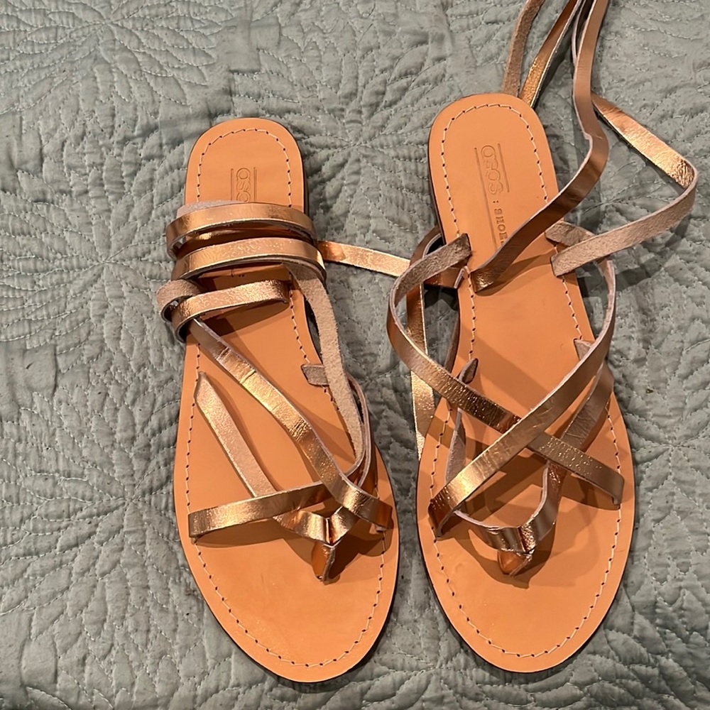 Bronze ASOS Sandals NWOT